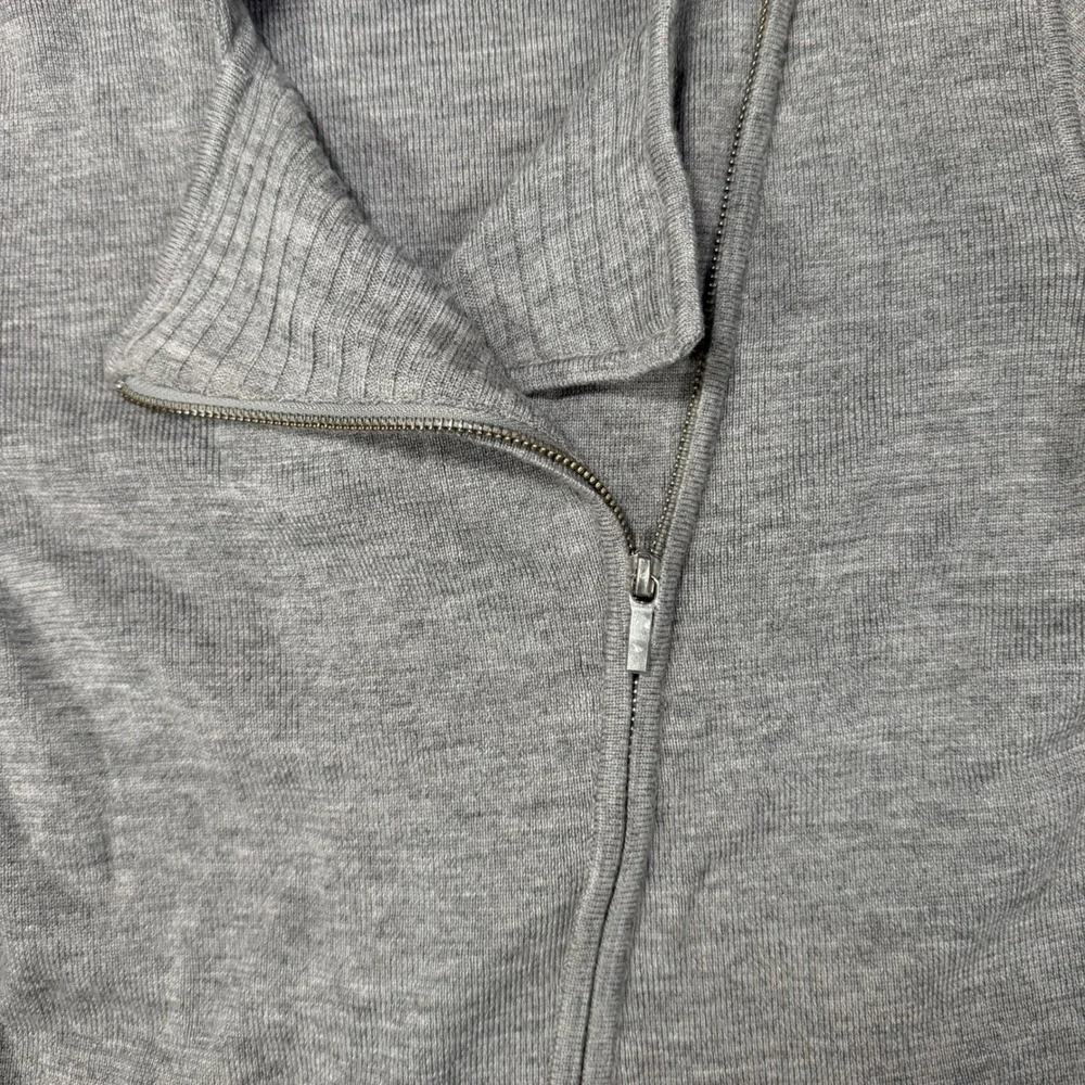 Banana Republic Gray 100% Wool‎ Moto Full Zip Cardigan Sweater 719585-01 XS